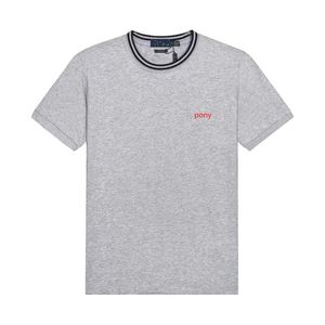 Polos de créateurs t-shirts pour hommes T-shirt à manches avec encolure ronde brodée - Nouvelle collection d'été de mode haut de gamme en 100% pur coton S-2XL