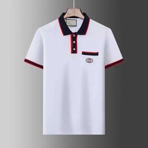 Designer Polos Mens Polo T-shirts For Man T-shirt Snake Bee à manches courtes Fashion Luxury Polo Men décontracté Polo Blanc White High Quality Lettre 77