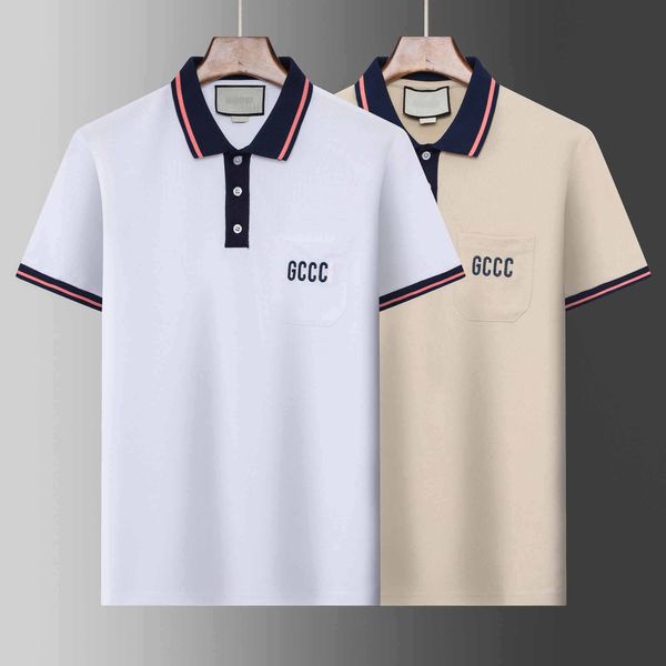 Polos de créateurs chemises pour homme mode focus broderie serpent jarretière petites abeilles motif d'impression vêtements vêtements tee noir et blanc hommes Polos M-3XL en gros