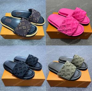 Designer zwembadkussen koppels heren dames sandalen zomer platte strandslippers gemakkelijk te dragen stijl dia's schoenen