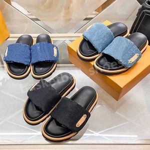 Diseñador piscina almohada zapatilla mujeres hombres comodidad plana mulas diapositivas acolchado zapatos delanteros PISCINA ALMOHADA COMODIDAD sandalias tamaño 35-45