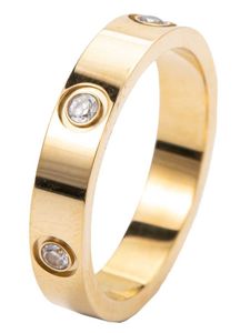 Designer populaire Rose K Gold Mosang Stone Ring Dames Geavanceerd R Heren T Familie Carter Paar