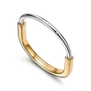 Designer populaire Tiffay Horseshoe Titanium Steel Rose Gold Bracelet Fashion Gepersonaliseerde Open sieraden