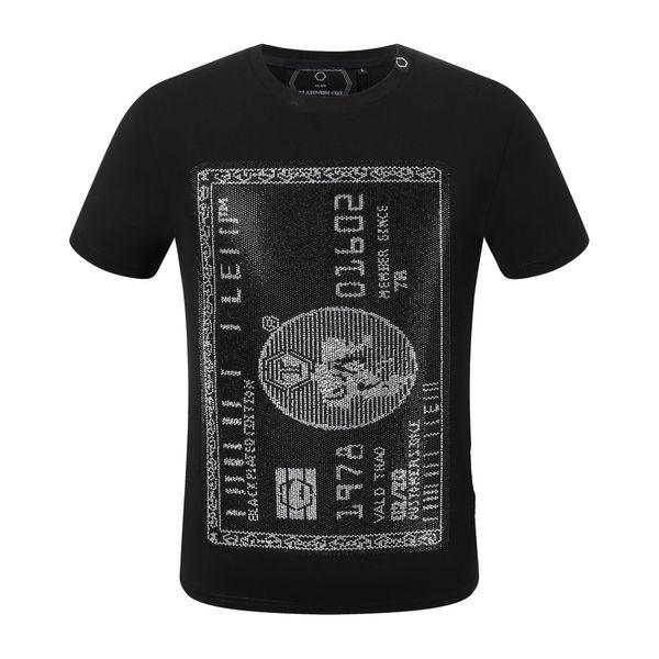 Designer PP Skull Diamond T-shirt Tiger Phillip Plain Hommes T-shirt à manches courtes Dollar Bear Brand Tee Crânes de haute qualité T-shirt Tops PP2102