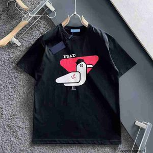 Designer Pra PRA été Triangle lettre col rond T-shirt Couple Paris âne 1v Rowe maison Q3G8