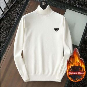 Pull pra de créateur Cardigan en peluche et épais pour hommes et femmes de luxe Lettres jacquard dégradées à col haut Mode masculine Paris t street manches longues S-XXXL