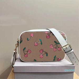 Designer -Print Camera Bag Cherry Sacs à bandoulière pour femmes Designer Sac Brown Purse Chain CrossBody Sacs Sacs à main en cuir Portefeuille