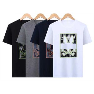 Diseñador PSYCO Bunny Rabbit Men Camisetas casuales Camisetas T Fashion Tees Summer Slim Skull Algodón Manga corta Psicología Iie1