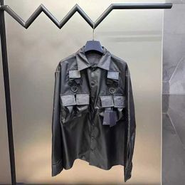 Designer PU Pu Jia Correct High Version 24SS Workwear Manteau en nylon avec col bowling Mode polyvalent pour hommes et femmes ZNPM