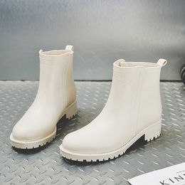 Designer Puddle Boots Luxury Brand Dames Men Platform Candy Gekleurde waterdichte laarzen PVC Rubber enkel WR39F