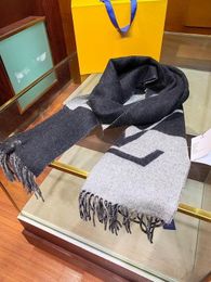 Designer pure kasjmier sjaal damesmode winter nieuwe veelzijdige dubbele teint warme sjaal groot V-patroon en dikke lange sjaal designer sjaal