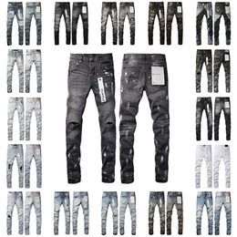 Diseñador Púrpura Jeans para hombres Pantalones Pantalones morados Purple Summer Hight Calidad Bordado Púrpura Jean Denim pantalones Mens Purple Jeans S99