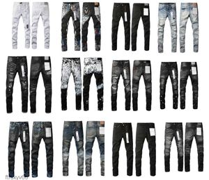 Designer Brand Purple Brand pour hommes Pantalons Femmes Purple Summer Trou Hight Quality Embroderie Jean Denim Pantal