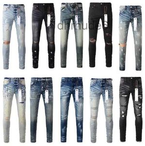 Designer Paarse Merk Jeans voor Mannen Vrouwen Broek Zomer Gat Hoge Kwaliteit Borduren Jean Denim Broek Heren HH2W