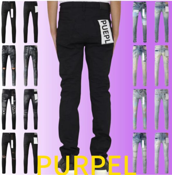 Designer PURPLE BRAND Jeans pour hommes femmes pantalons violet été trou haute qualité broderie Jean Denim pantalon hommes violet Jeans 80