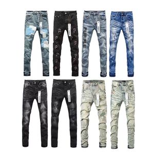 Paarse jeans Denim broek Heren jeans Designer Jean Zwarte broek voor heren High-end kwaliteit Recht ontwerp Retro streetwear Casual joggingbroek Ontwerpers joggersbroek