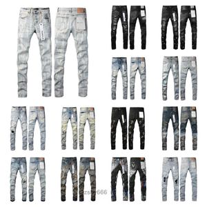 Diseñador Jeans Purple Ksubi Pantalones de fit Slim Brand Púrpura Jnco Jeans Hole 2023 Nuevo estilo Bordado holgado Auto cultivación Pequeño Denim de moda JWQS