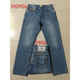 Designer paarse jeans man broek zwarte magere stickers licht wassen gescheurde motorfiets rock revival joggers true religions mannen hoge kwaliteit merk broeken 01