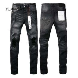 Designer-Lila-Jeans für Herren und Damen, High-Street-Lila-Jeans, Designer-Waschungs-Denim, bestickter Reißverschluss-Knopf, schmale, gerade Bein-Lila-Jeans für Herren, klassische Jeans 7035