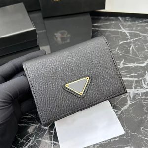 Porte-monnaie portefeuille portefeuille de carte de luxe Brand de luxe portefeuille occasionnel porte-sac à main sac femme hommes hommes authentique support de carte en cuir noir rose avec boîte d'origine