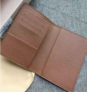 Designer- Quality Pocket Organizer NM damier graphite mens Portefeuilles en cuir véritable porte-cartes couverture de passeport sac à main id portefeuille sacs à deux volets