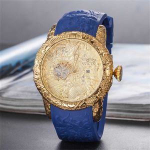 Designer Quartz Watch is best verkochte Invacta Large Dial Steel Band Quartz Mens Silicone Watch