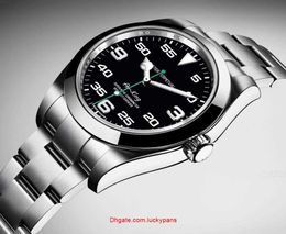 Diseñador R olax Relojes Top Luxury Menes Reloj Exp Air King Series 116900 y 216570 Negro 40 mm Dial Movimiento mecánico automático
