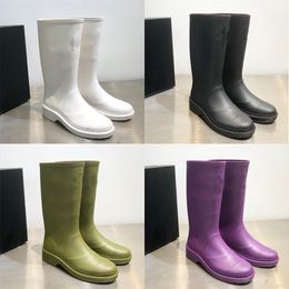 Designer Rain Boots Rubber Knee Boot Luxe Rainboots Water Shoes Platform Laarzen kniehoogte waterdichte casual stijl wegent laarsjes
