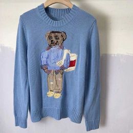 Designer Ralph Sweaters Tricot Cardigan Femmes RL Petit Cheval Broderie Tricots Hommes Bouton Lauren Oqw1