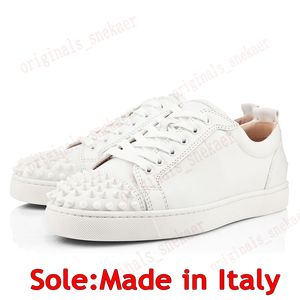 Designer Red Shoes Bottoms S Low Cut Top Zwart Wit Leather Sneakers Reds Sole Made in Italy Women Platform Loafers Spikes Dames Dress Shoe Heren Trainers 943 39