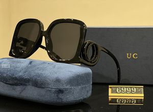 Designer retro box lunettes de soleil pour hommes et femmes lunettes de soleil marque marque de luxe logo G Mode classique UV400 pare-soleil avec cadre