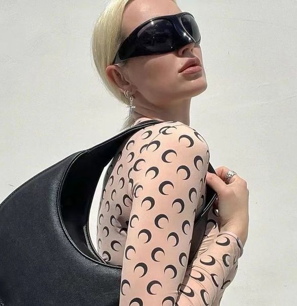 Diseñador Retro Futurista Futurista Máscara de pájaros Religiosos Gafas de sol Party Instagram Fun Forma cóncava Cool Y2K Sol Men Mujeres