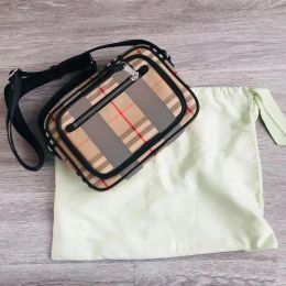 Luxe ontwerper Retro nylon portemonnee tote cameratas klassiek Dames heren crossbody cosmetische schoudertas tas canvas strepen merk handtassen clutch Messenger Bags