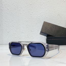 Lunettes de soleil rétro design polycarbonate carré rectangulaire PR01 lunettes de soleil pilote de luxe pour hommes avec lunettes anti-réfléchissantes à lumière polarisée pleine aura