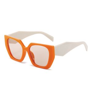 Designer Retro Vintage Gepolariseerde Vierkante Zonnebril Brillen Goggles voor Heren Dames Luxe Zonnebril UV400 Anti-reflectie Full Frame Zomer Sport Oranje Thee