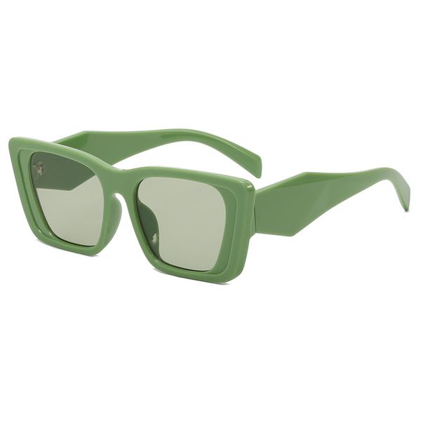 Diseñador Retro Vintage Gafas de sol cuadradas polarizadas Gafas para hombre Mujer Gafas de sol de lujo UV400 Antirreflejo Gran marco completo Deportes de verano Verde Verde