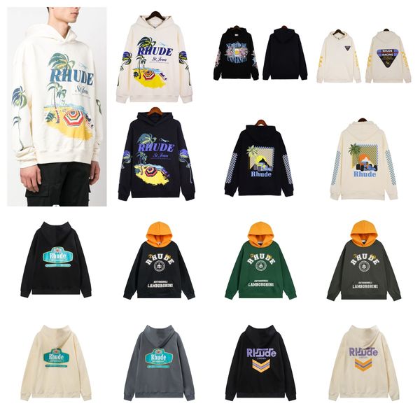 Designer Rhude Sweat à capuche Sweats à capuche pour hommes Rhudes de haute qualité Sweat à capuche Femme T-shirt Europe Amérique Mode Chemises décontractées Sweat à capuche