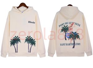 Diseñador Rhude Holdie Mens para mujer sudadera con capucha Rhudes sudadera con capucha sudadera Felpa uomo nicho de moda marca sudadera otoño invernal manga redonda de cuello redondo