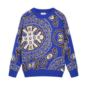 Designer Rhude Hoodies Lettre imprimé à manches longues Men de mode Femmes Sweatshirts Luxury Sweater Hip Hop Sweat-hoodies Luxury Brand Pullovers 404