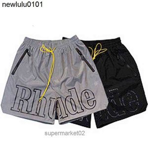 Designer Rhude Shorts de sport pour hommes 23ss New York Letter Reflective Printing Short Pantalons décontractés pour femmes Été