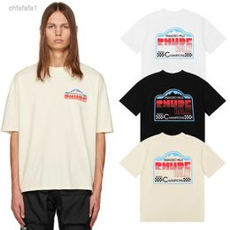 Designer Rhude T-shirt Hommes 2024 Été Nouveau produit Meichao Rhude Gathering Wild Speed Racing T-shirt à manches courtes commémoratif pour hommes et femmes grande taille GGXR