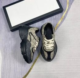designer rhyton chaussures décontractées en cuir décontracté italien authentique choot chaussure confortable mode kids baskets taille 26-35