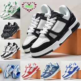 Designer Rhyton Shoes Baskets multicolores Nouvelles chaussures de sport chaussures de sport chaussures de créateur en cuir véritable à lacets chaussures plates blanc noir hommes chaussures de sport de luxe 35-46