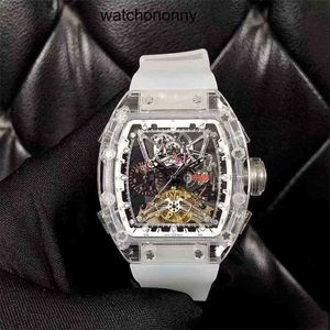 Ri mlies – montre de luxe automatique pour hommes, baril de vin, série Rm56-01, boîtier en cristal mécanique, ruban adhésif, haute qualité