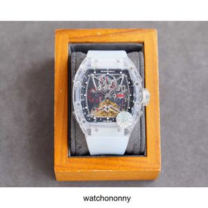 Ontwerper Ri mliles Luxe horloges Automatisch mechanisch horloge Richa Milles Rm56-01 Zwitsers uurwerk Saffierspiegel Geïmporteerde rubberen horlogeband Heren sportmerkhorloges