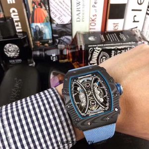Ontwerper Ri mliles Luxe horloges Automatisch mechanisch horloge Richa Milles Rm53-01 Zwitserse beweging Saffierspiegel Geïmporteerde rubberen horlogeband Heren sportmerkhorloges