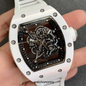 Designer Ri Mliles Montres de luxe Mécanique Cool Montres-bracelets Usine RM055 Mens Fashion Trend Hollow Snow 2023 Style