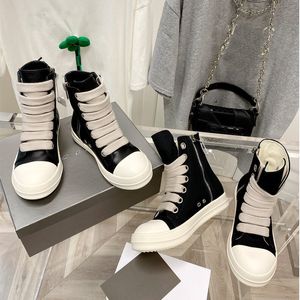 Designer Rick Owen Seak Boots Mini Snow Canvas High Boot Breatchable Black Lace Up Light Shoes Fashion Vériance authentique d'hiver Bouche d'origine avec Taille de la boîte 35-46