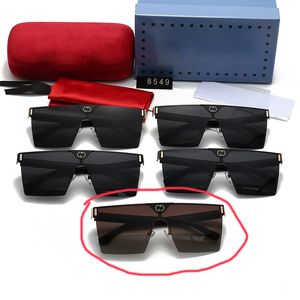 Designer Randloze vierkante zonnebril Luxe High Definition gepolariseerde lenzen Heren Dames Grote veldwikkellenzen Mode zonnebrillen Buitenstrand Googles