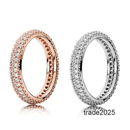 Designer Ring 100% 925 Sterling Zilveren RINGEN Met Kubieke Zirkoon Originele doos Voor pandola Mode voor Valentijnsdag Rose Gouden Bruiloft Dames